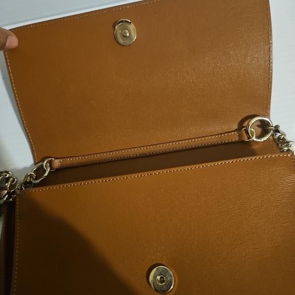 Versace Authentic M Clutch with Chain and Leather Strap - Tan - Picture 10 of 13